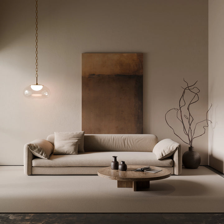 Calibo Bower Modern Alabaster Stone 1 Light Pendant Light
