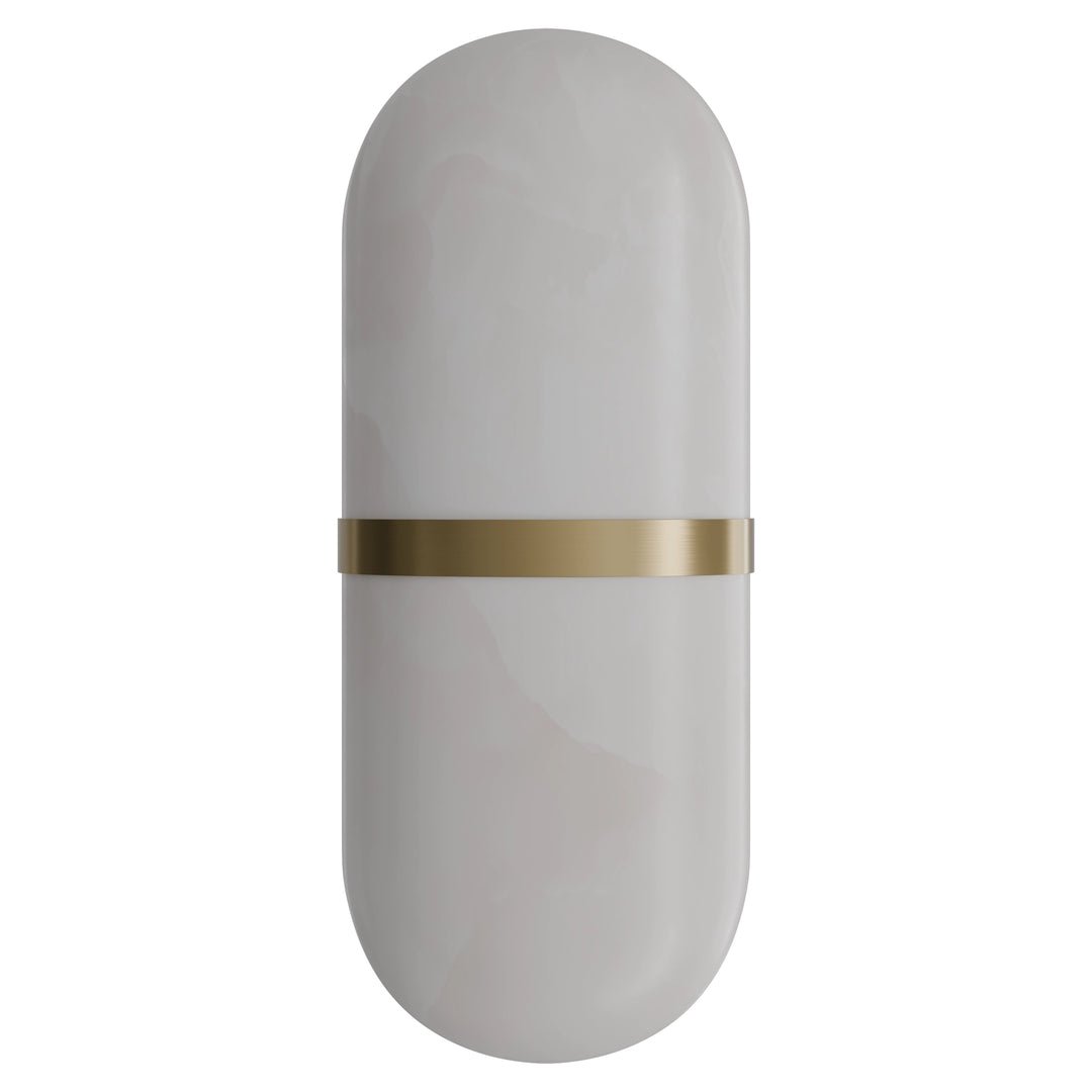 Calibo Bower Modern Alabaster Stone Capsule LED Wall Light