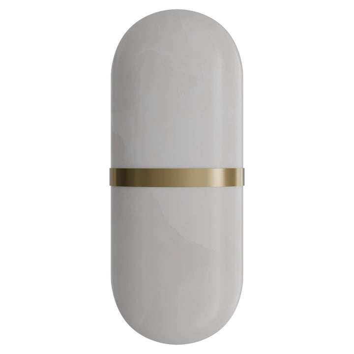 Calibo Bower Modern Alabaster Stone Capsule LED Wall Light