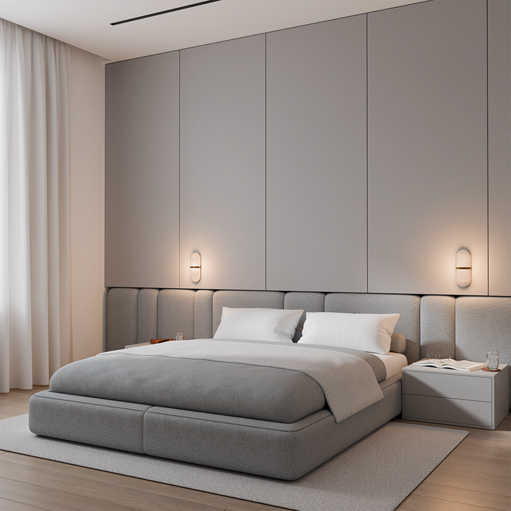 Calibo Bower Modern Alabaster Stone Capsule LED Wall Light