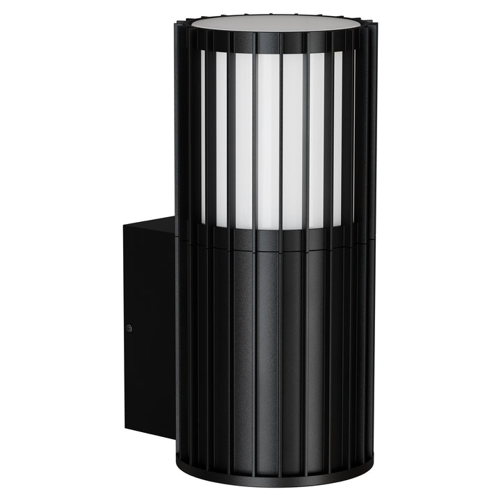 Calibo Bright Cylinder  Outdoor LED Wall Light with Linear Fin Detailing