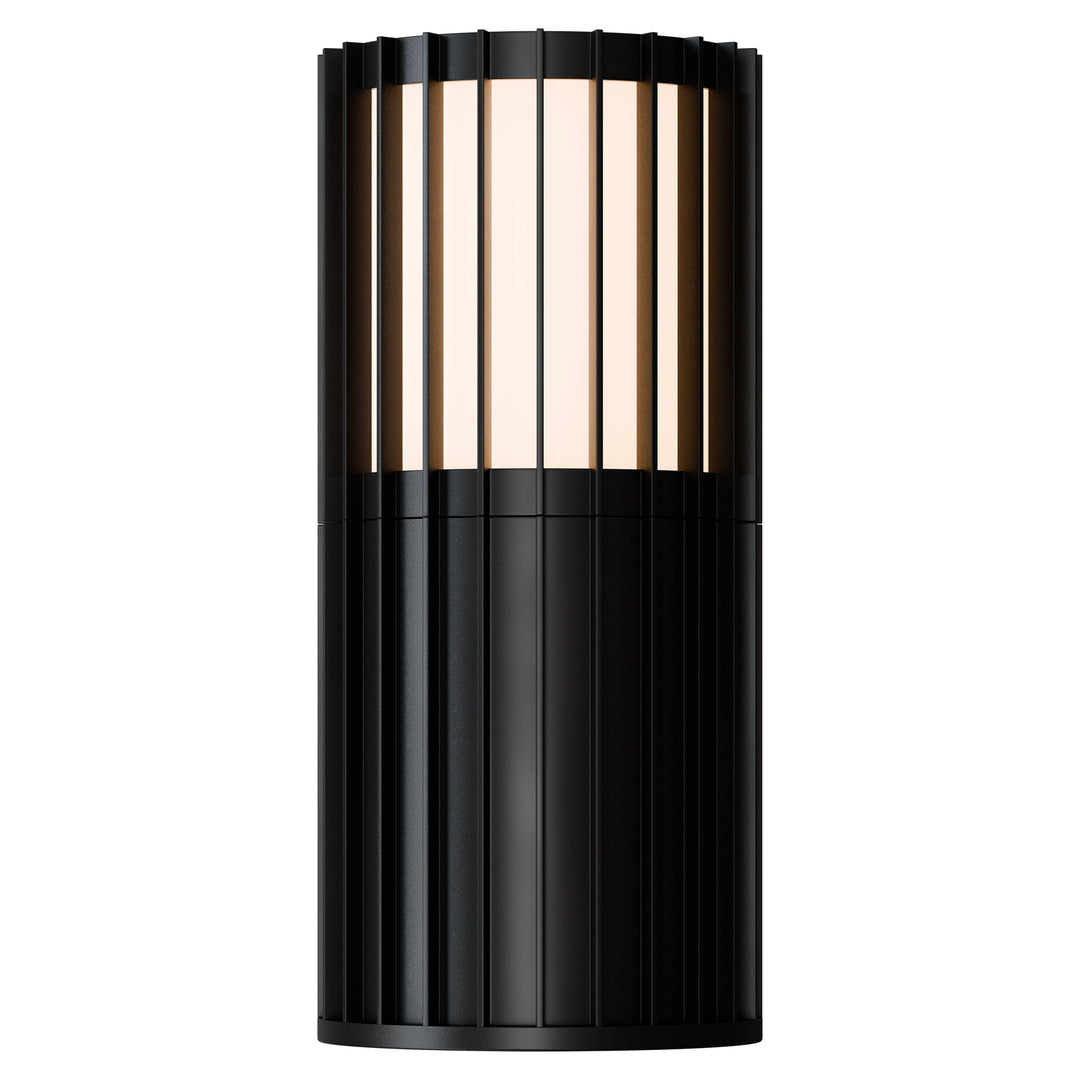 Calibo Bright Cylinder  Outdoor LED Wall Light with Linear Fin Detailing