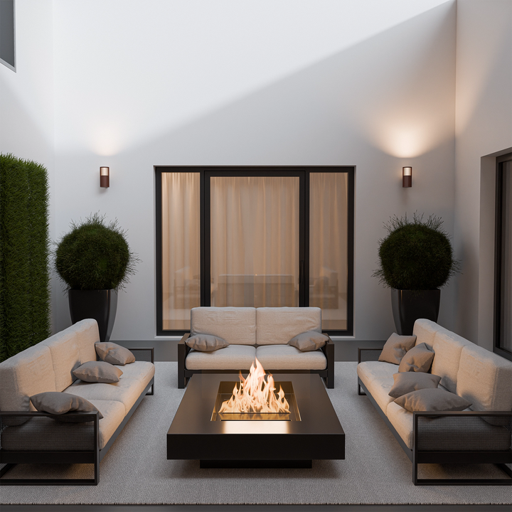 Calibo Bright Cylinder  Outdoor LED Wall Light with Linear Fin Detailing