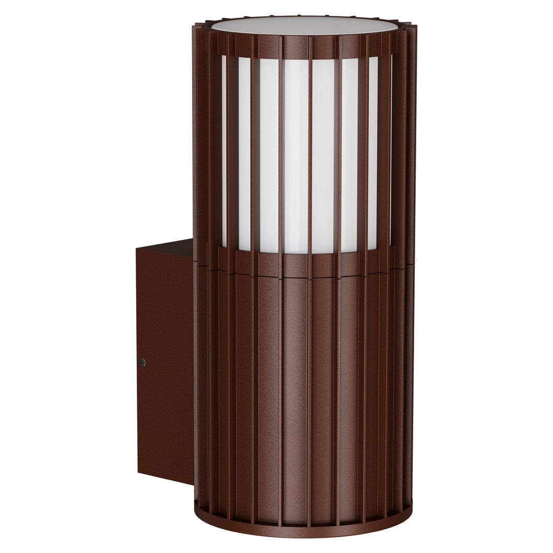 Calibo Bright Cylinder  Outdoor LED Wall Light with Linear Fin Detailing