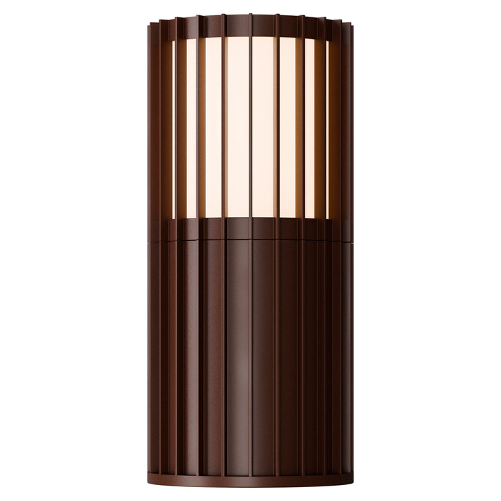 Calibo Bright Cylinder  Outdoor LED Wall Light with Linear Fin Detailing