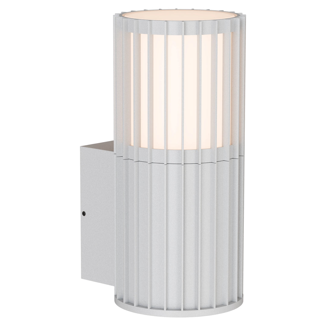 Calibo Bright Cylinder  Outdoor LED Wall Light with Linear Fin Detailing