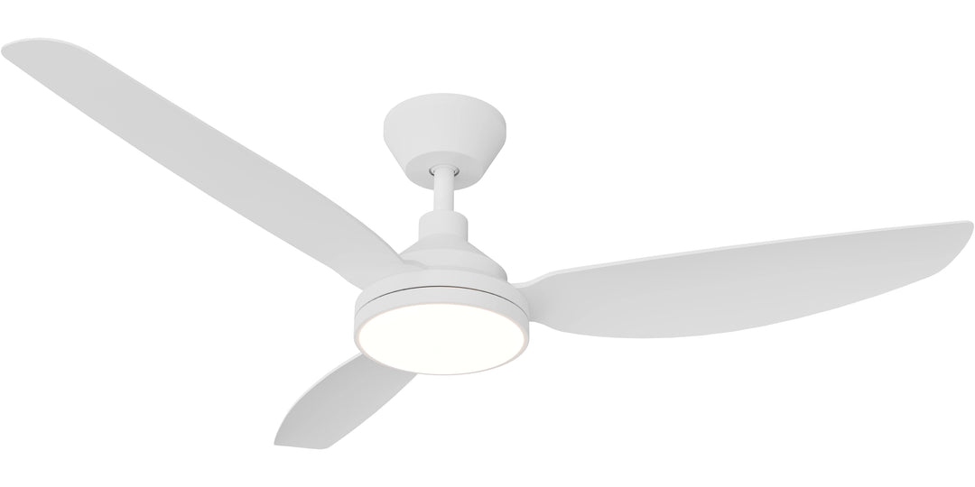 Sora DC Ceiling Fan with Wall Switch and Remote with Light White Ceiling Fan