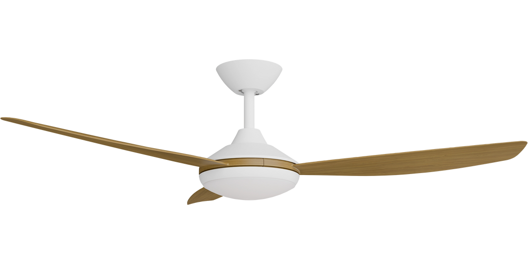 Calibo Condor DC Fan with Light, Teak Blades