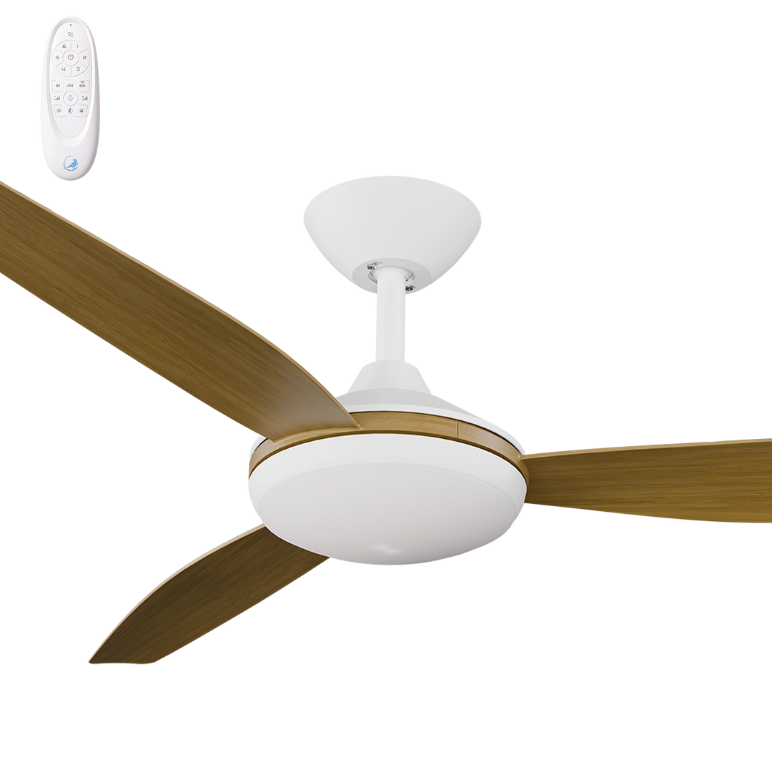 Calibo Condor DC Fan with Light, Teak Blades