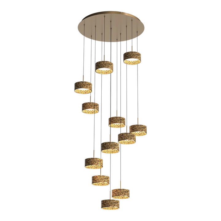 Calibo Couas Textured Honeycomb 3CCT LED Cluster Pendant - Gold Pendant