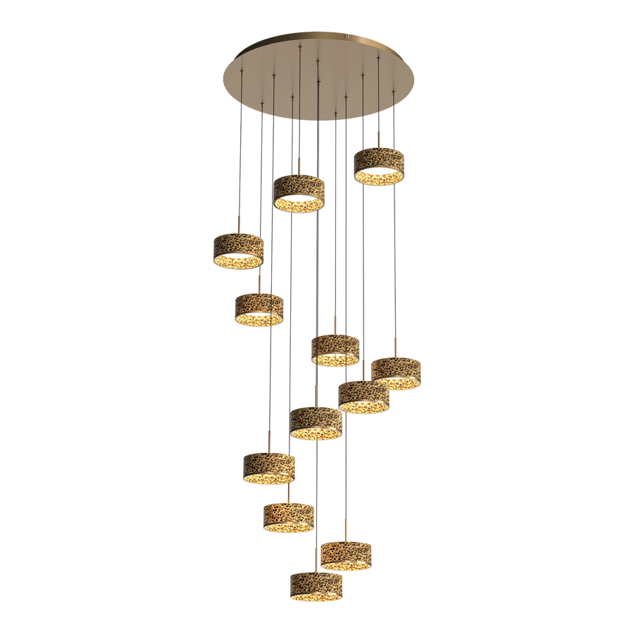 Calibo Couas Textured Honeycomb 3CCT LED Cluster Pendant - Gold Pendant