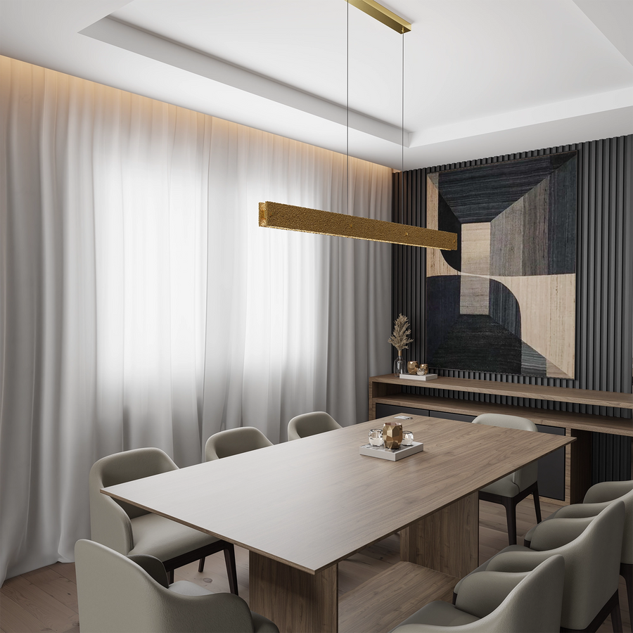 Calibo Couas Textured Honeycomb 3CCT LED Linear Pendant Pendant