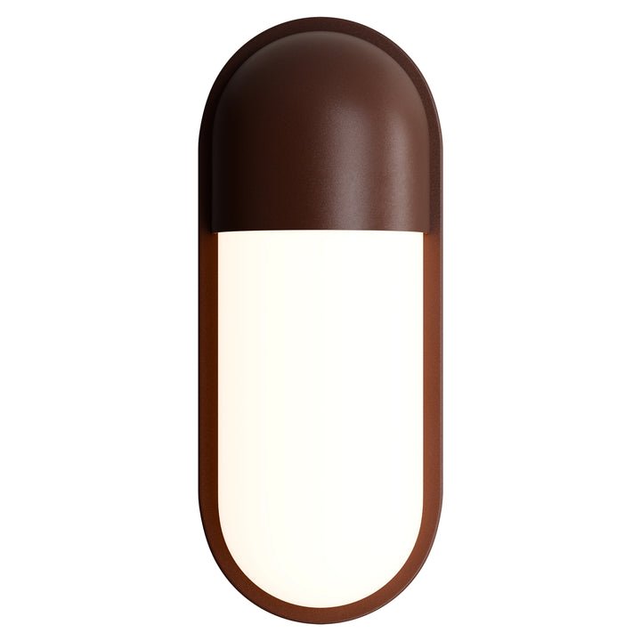 Calibo Drift Minimalist Capsule Outdoor LED Wall Light Rust WALL LIGHT