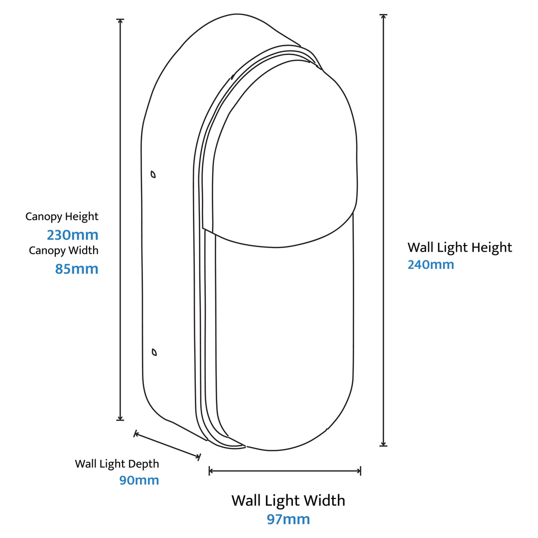 Calibo Drift Minimalist Capsule Outdoor LED Wall Light WALL LIGHT