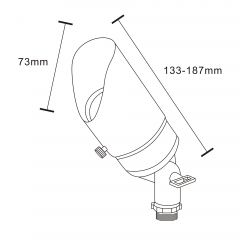 Brass Directional Spike light PSL2700WB