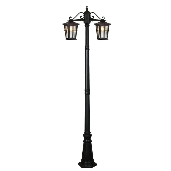 Eden Exterior Twin Head Post Light - 2100mm