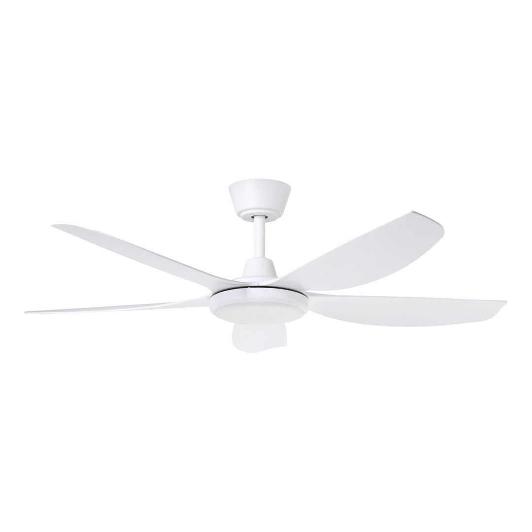 MIAMI DC Smart Ceiling Fan with Remote and Wall Control With Light White Ceiling Fan