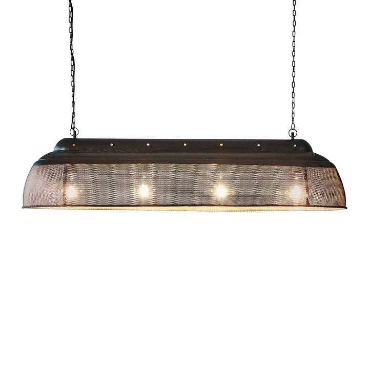 Riva Ceiling Pendant Long Matt Black and Gold