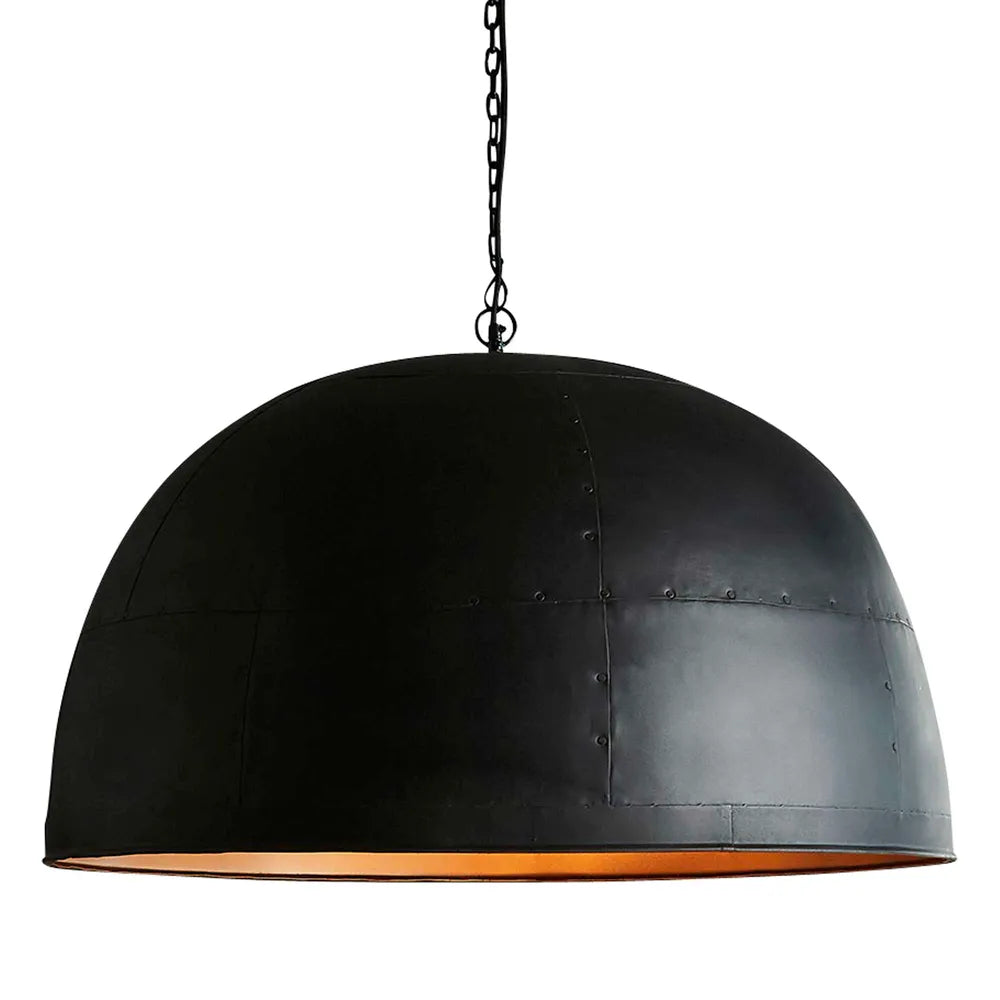 Noir Ceiling Pendant Black with Gold Interior
