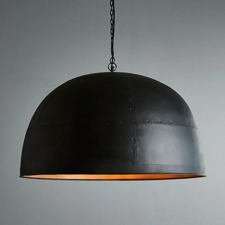 Noir Ceiling Pendant Black with Gold Interior