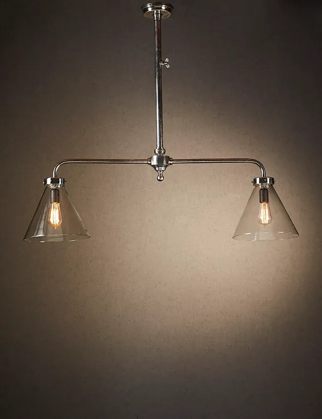 Gadsden Two Arm Ceiling Pendant Antqiue Silver Pendant