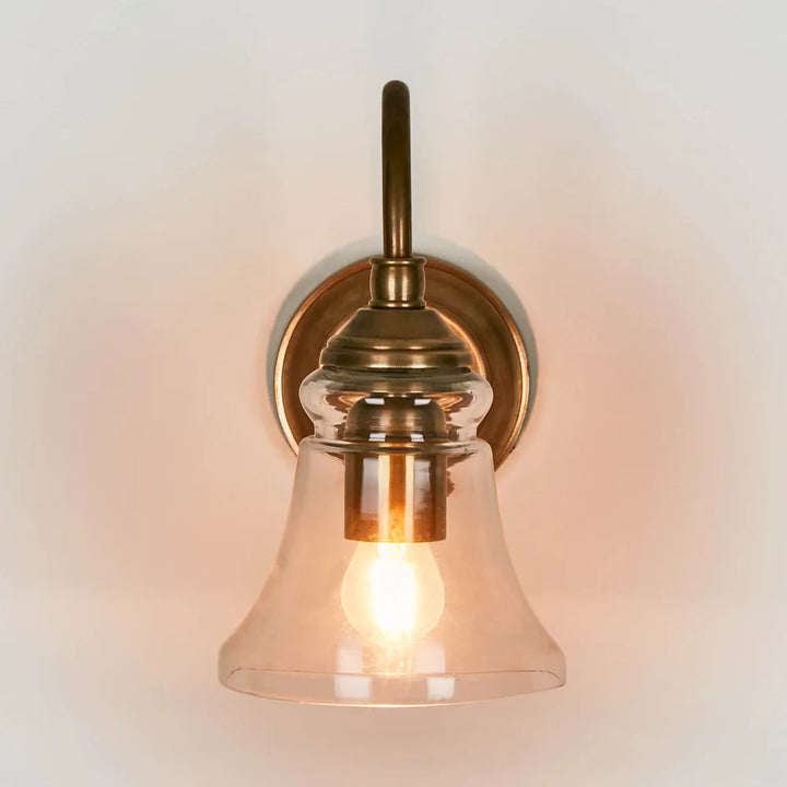 Plaza Wall Light Antique Brass/Silver