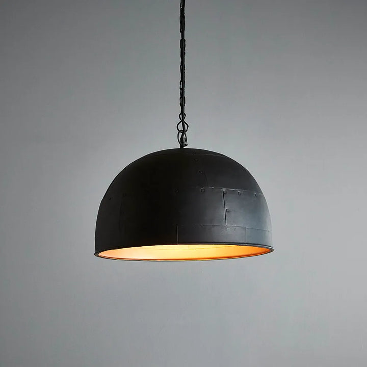 Noir Ceiling Pendant Black with Gold Interior