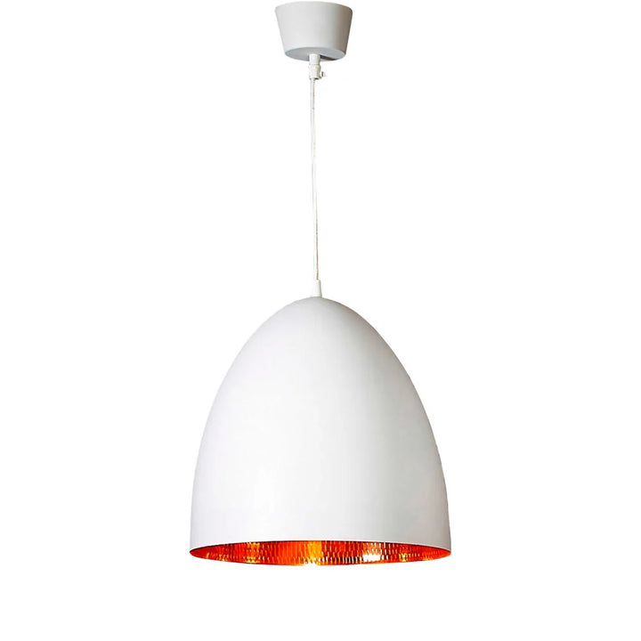 Egg Ceiling Pendant Black/White and Brass