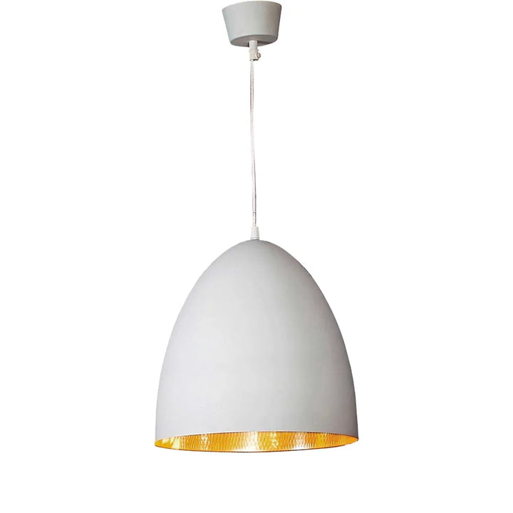 Egg Ceiling Pendant Black/White and Brass