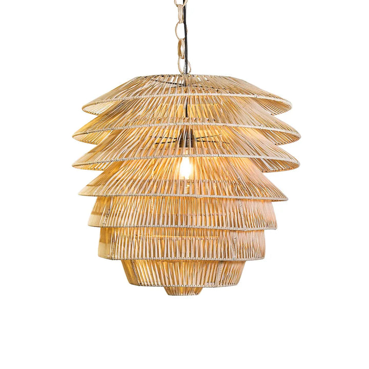 Saba Rattan Ceiling Pendant White