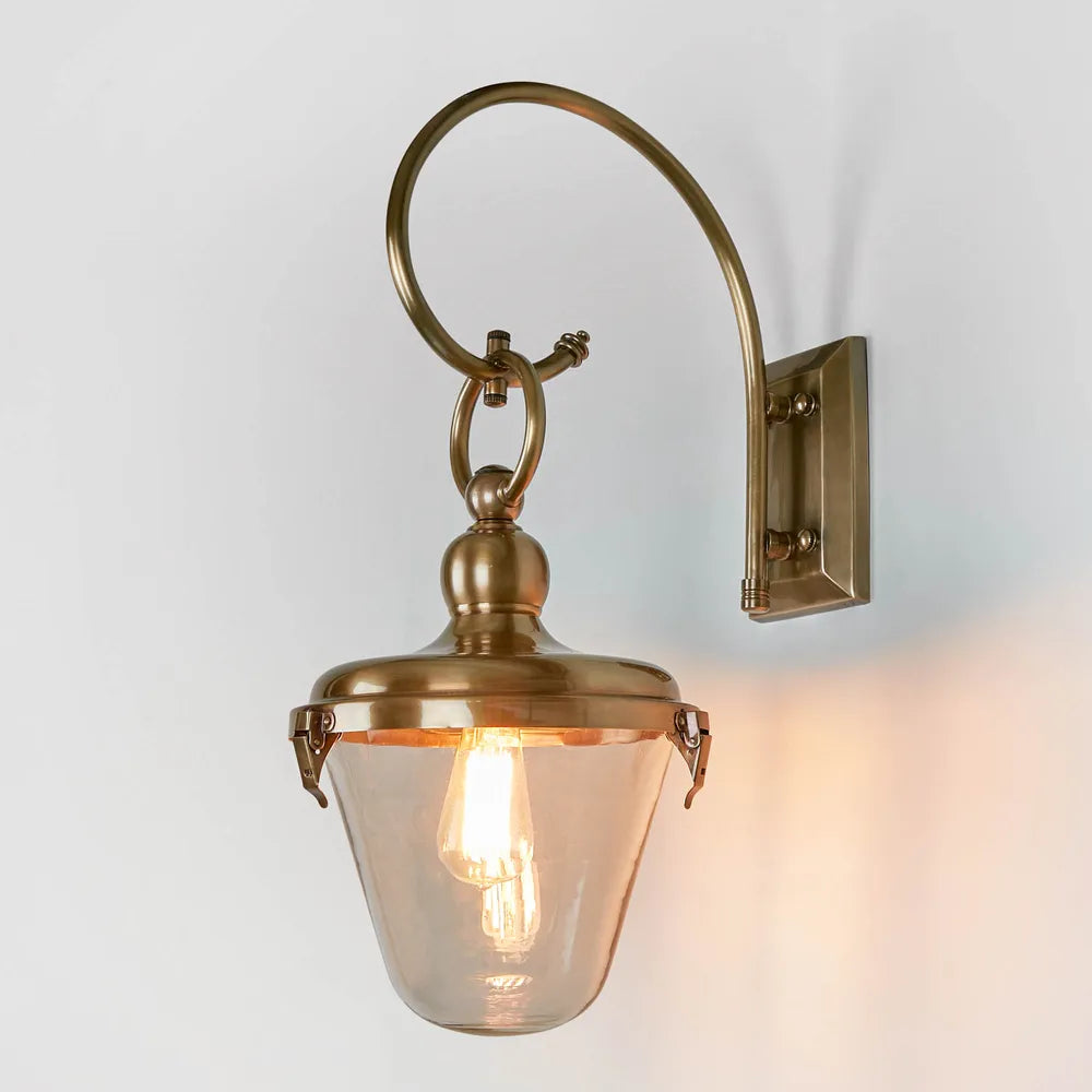 Savoy Outdoor Wall Light with Glass Shade