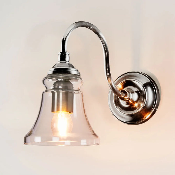 Plaza Wall Light Antique Brass/Silver