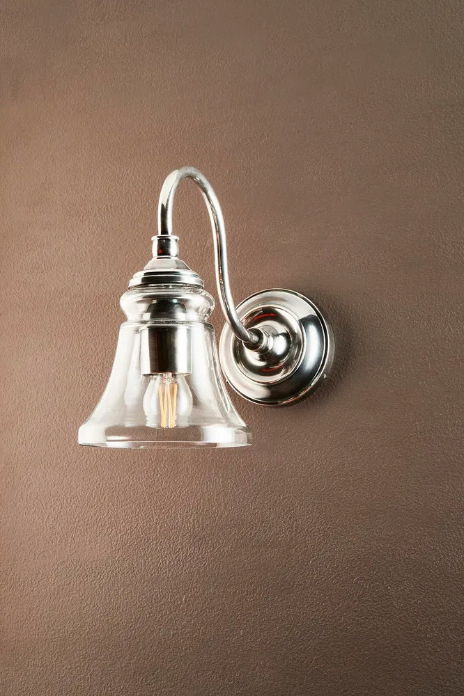 Plaza Wall Light Antique Brass/Silver