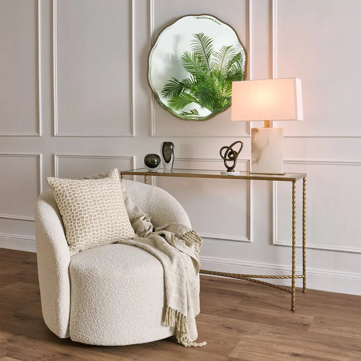Roco Alabaster Table Lamp With Shade TABLE LAMP