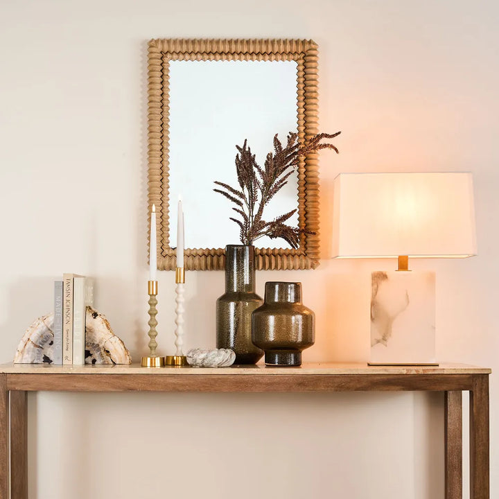 Roco Alabaster Table Lamp With Shade TABLE LAMP