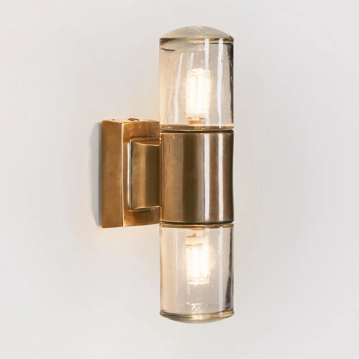 Plover Outdoor Wall Light Antique Brass
