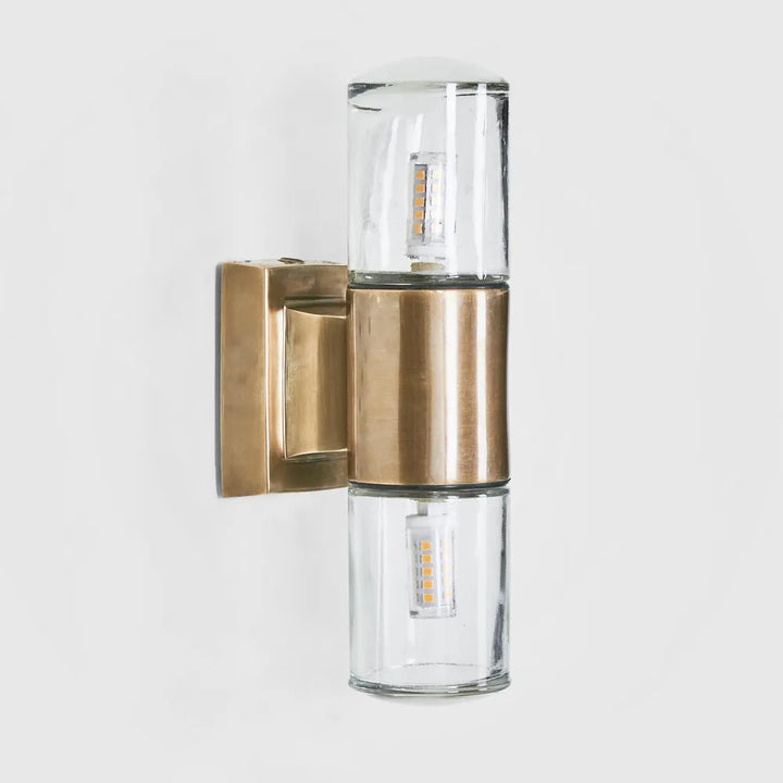 Plover Outdoor Wall Light Antique Brass