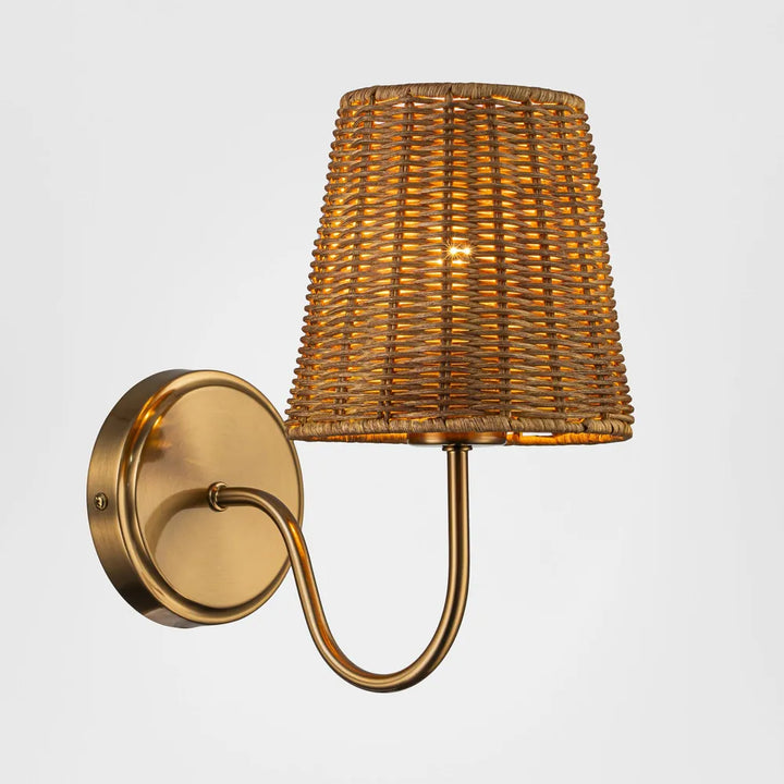 Athens Wall Light Antique Brass with Shade