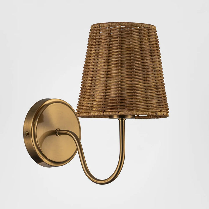 Athens Wall Light Antique Brass with Shade
