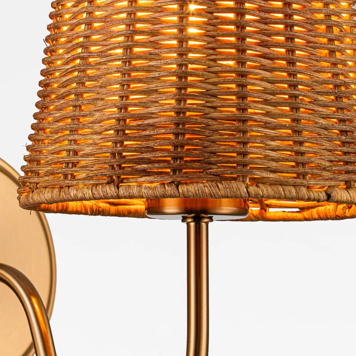 Athens Wall Light Antique Brass with Shade