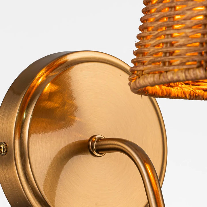 Athens Wall Light Antique Brass with Shade