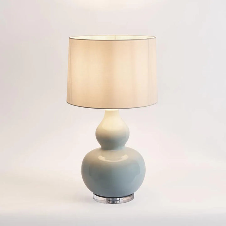 Sutton Light Blue Table Lamp & White Shade TABLE LAMP