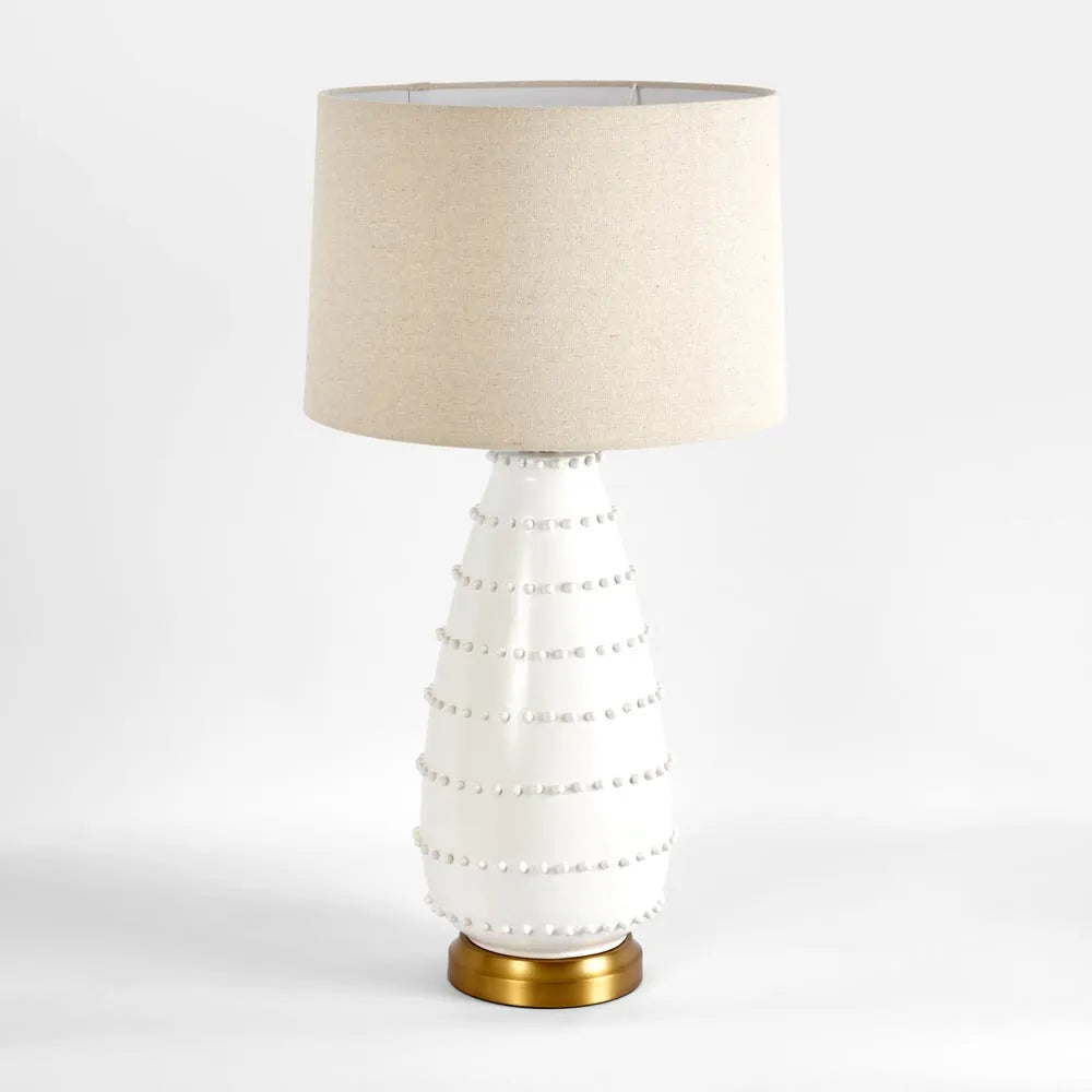 Grace White Table Lamp & Linen Shade TABLE LAMP