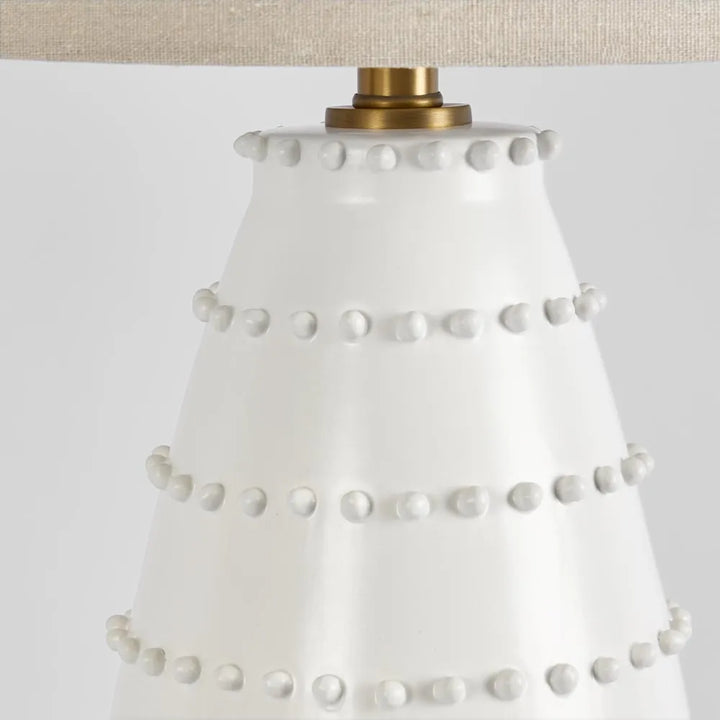 Grace White Table Lamp & Linen Shade TABLE LAMP