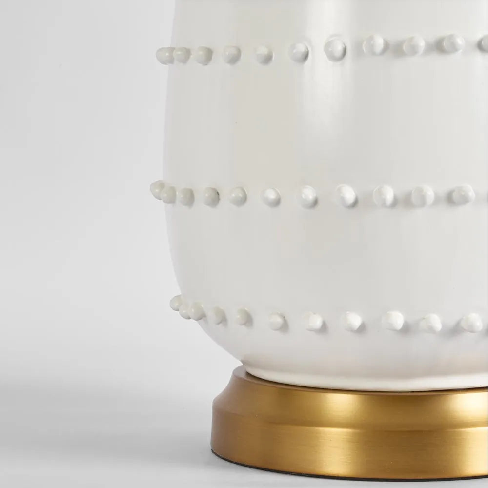 Grace White Table Lamp & Linen Shade TABLE LAMP
