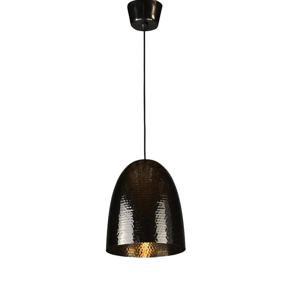 Dolce Beaten Ceiling Pendant Silver Charcoal Pendant