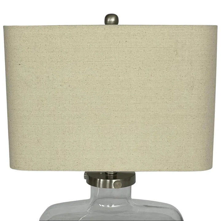 Fillable Bottle Lamp W Linen Shade TABLE LAMP
