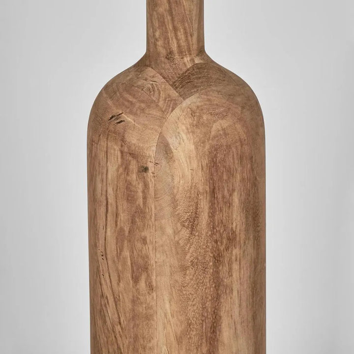 Flask Wood Floor Lamp Saddle Base with Shade Floor Lamp