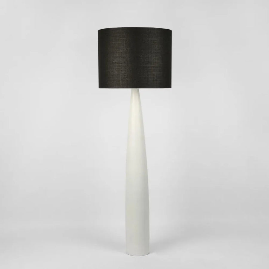 Samson Floor Lamp Base White with Shade Black Floor Lamp
