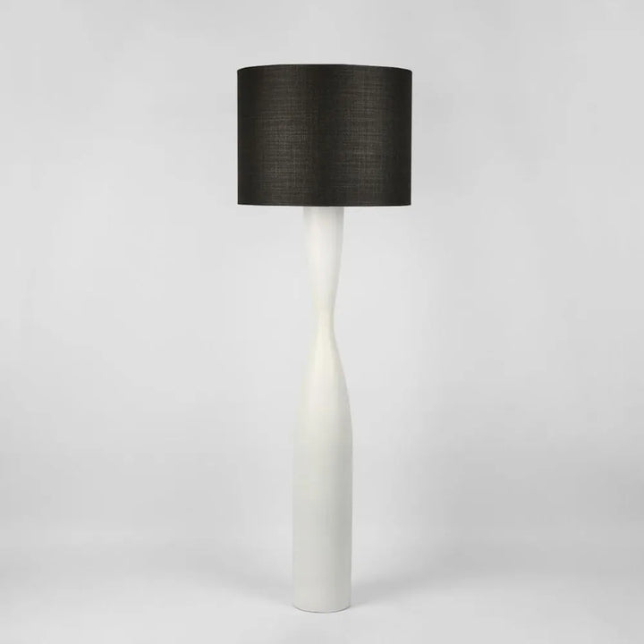 Callum Floor Lamp Base with Shade White Black Floor Lamp